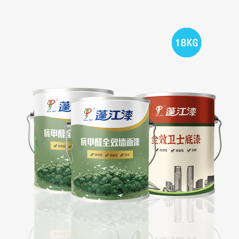 套装 抗甲醛全效墙面漆 18kg保护内墙环保